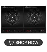Waatfeet Double Induction Cooktop,Portable Induction Cooker with 2 Burner Independent Control,Ult...