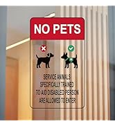 3 Pack No Pets Allowed Sign for Business,Pet Policy Sign Stickers No Pets Allowed Except Service ...
