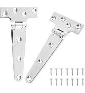 TamBee Stainless Steel Gate Hinges T Strap Hinges - Outdoor Exterior Hinge, 316 Stainless Steel, ...