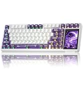 Aula L99 Wireless Mechanical Keyboard with Smart Touch Screen,Tri-Mode Hot Swappable Custom Gamin...