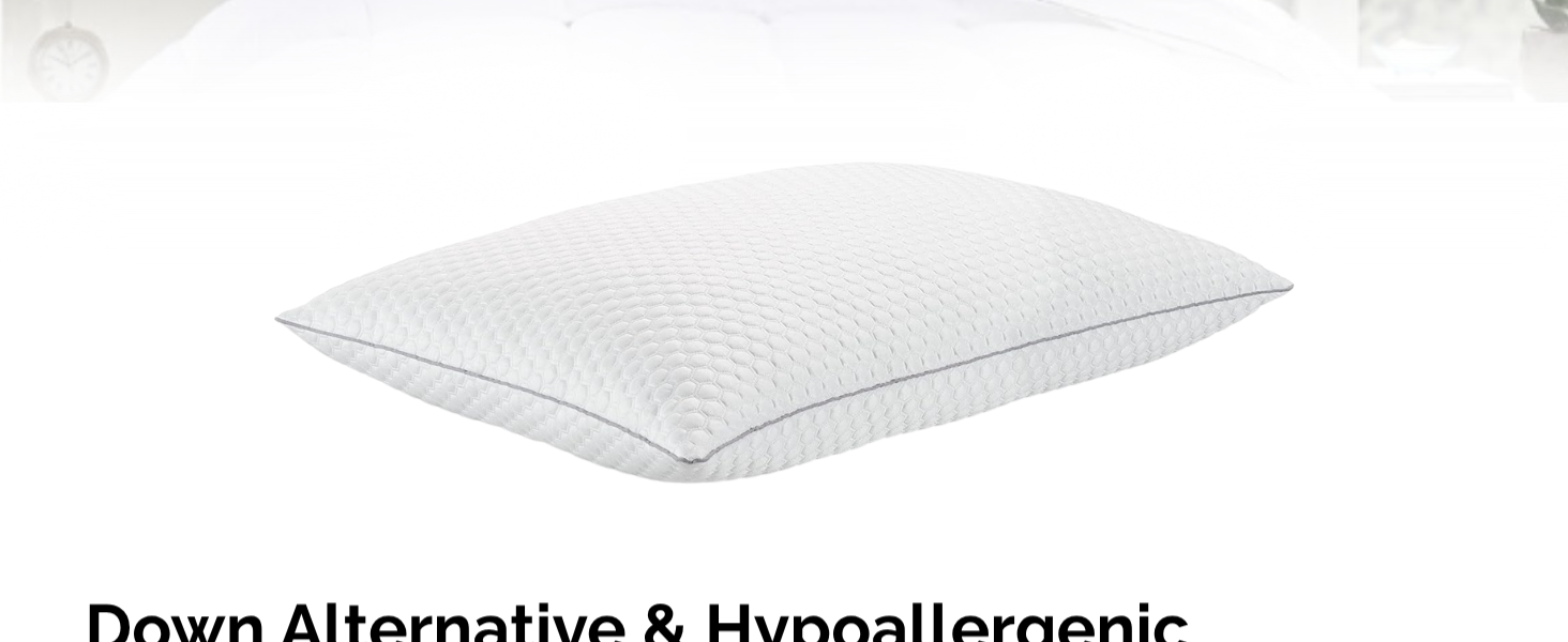 Medium soft pillow, cooling pillow, down alternative pillow, head support pillow, neck support