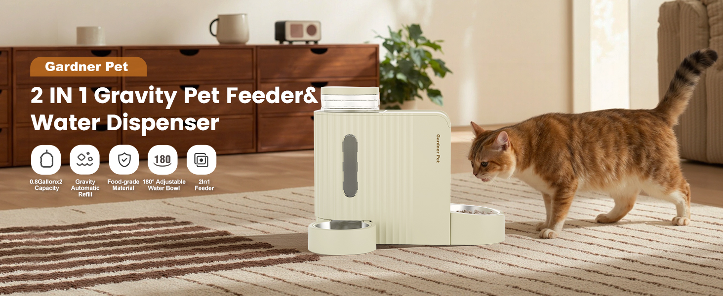 cat feeder and water dispenser