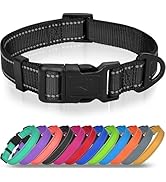 Joytale Small Dog Collar, Reflective and Adjustable Nylon Collar with Quick-Release Buckle, Light...