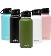 MIRA 32 oz Stainless Steel Water Bottle - Hydro Vacuum Insulated Metal Thermos Flask Keeps Cold f...