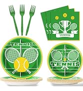 96 Pcs Tennis Party Supplies for 24 Guests Tennis Ball Sports Games Party Decorations Softball Th...