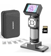 LINKMICRO LM112 Microscope for Kids, Handheld Microscope with 2" Screen, 500X Portable Microscope...