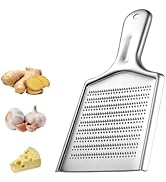 All Purpose Stainless Steel Ginger Grater Tool with Handle, Dishwasher Safe, Zester Grater for Gi...