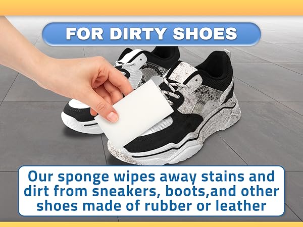 Easy-to-cut melamine foam pads reach tight corners, grout, baseboards and bathroom tile