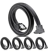 Electop SATA III Cable, 6Gbps 90 Degree Right Angle HDD SDD Data Cable, SATA 3.0 Nylon Braided Ca...
