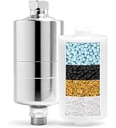 All Metal High Efficiency Shower Filter, BBLIFE Stainless Steel 304 Heavy Duty Shower Filter with...