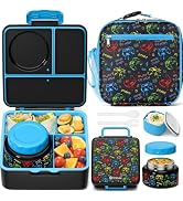 Fimibuke Bento lunch Box Set for Kids Adult with 8oz Thermos Food Jar, Insulated Lunch Bag &Sauce...