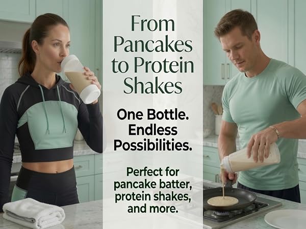 pancake batter dispenser bottle mixer shaker funnel crepe cupcake baking griddle maker set