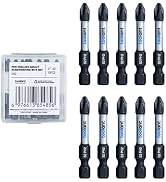 toolant 2 Inch Phillips Bit#2 Magnetic Anti Slip Impact Screwdriver Bits Set(10Pack)