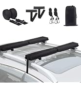 ChimimeDecor Universal Soft Roof Rack Pads 30“ Luggage Carrier System for Kayak,Surfboard, SUP, C...