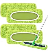 Nicemiya 4 Pack Reusable X-Large Mop Pads Compatible with Swiffer Sweeper XL, Microfiber Chenille...