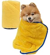 PETHROOM Ultra Absorbent Pet Towel | Quick-Drying, Soft Microfiber Dog & Cat Bath Towel | Lightwe...