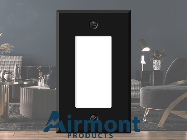 black metal wallplate