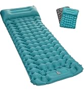Self Inflating Sleeping Pad Mattress for Tent Camping: Inflatable Camping Bed with Built-in Foot ...