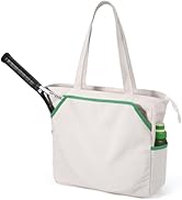 SMRITI Tennis Tote Bag Canvas, Large Sports Handbag Tennis Racket Bag for Women, Portable Tennis ...