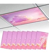 Cosweet 8 Pcs Fluorescent Light Covers with 10 Strong Magnets -4 x 2 FT Flame Retardant Light Fil...