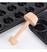 Enyolidimk Tart Tamper - Double Side Wooden Egg Mold DIY Cake Pastry Pusher for Kitchen Party Bak...