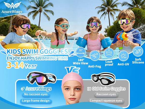 kids swim goggles for 4-15