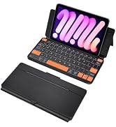 Universal Travel Keyboard Plus, New Dual Bluetooth Portable Keypad with 7-Color Backlit & Any-Ang...