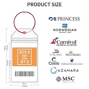 Waterproof Cruise Luggage Tag Holders