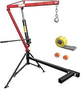 CAMMOO 1000lbs Receiver Hitch Mounted Hydraulic 360° Swivel Truck Crane with 3 Boom Capacity Opti...