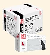 Basic Medical Black Nitrile Exam Gloves - Latex-Free & Powder-Free - Case of 1,000