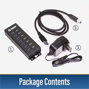 mountable charging and data Hub usb cable type-a cabling usb-a cables usb hub with power adapter