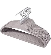 ELONG HOME Plastic Hangers for Clothes, Upgraded Rubber Non Slip Clothes Hangers, Non Velvet Dura...