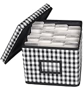 Lukeline Greeting Card Organizer and Storage Box with 15 Adjustable Dividers, Stores 140+ Cards, ...