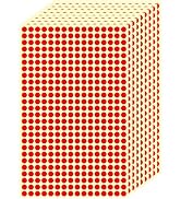 1/4" Small Dot Stickers 6240 PCS Round Circle Stickers Tiny Red Color Coding Labels Mini Sticker ...