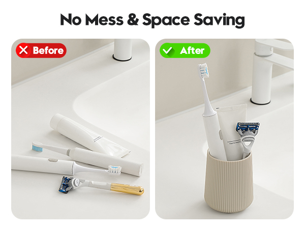 beige Toothbrush Holder
