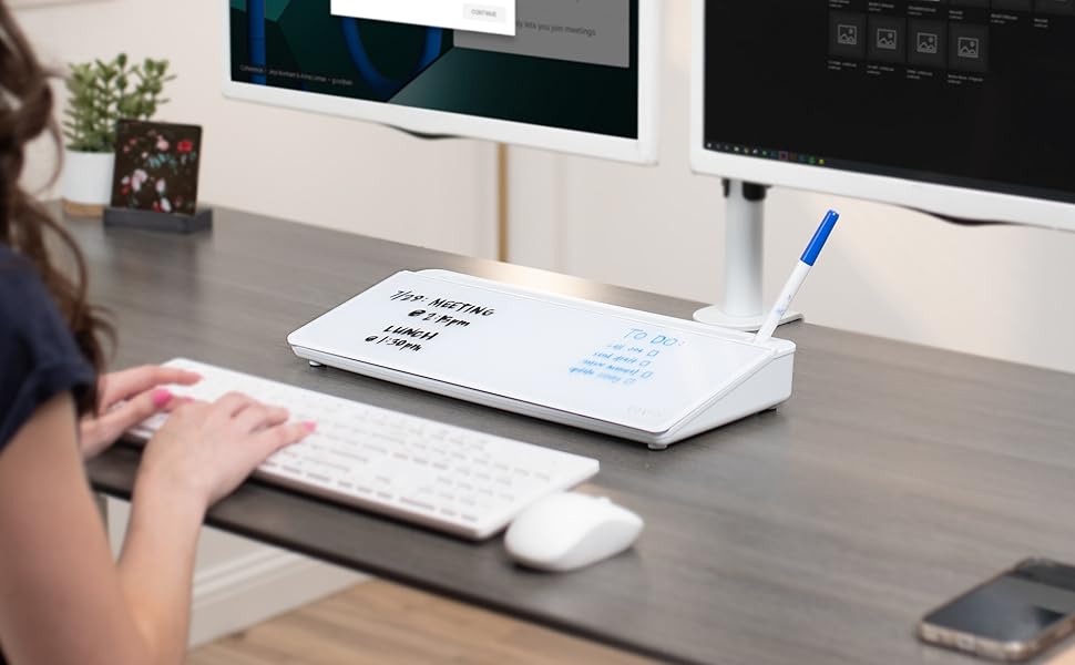 Small Desktop Whiteboard with Storage