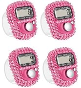 Jizlan 4Pcs Finger Counter - 20g Electronic Finger Counter, 5-Digit Number Count Clicker, Counter...