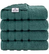 American Soft Linen Luxury 4 Piece Bath Towel Set, 100% Turkish Cotton Bath Towels for Bathroom, ...