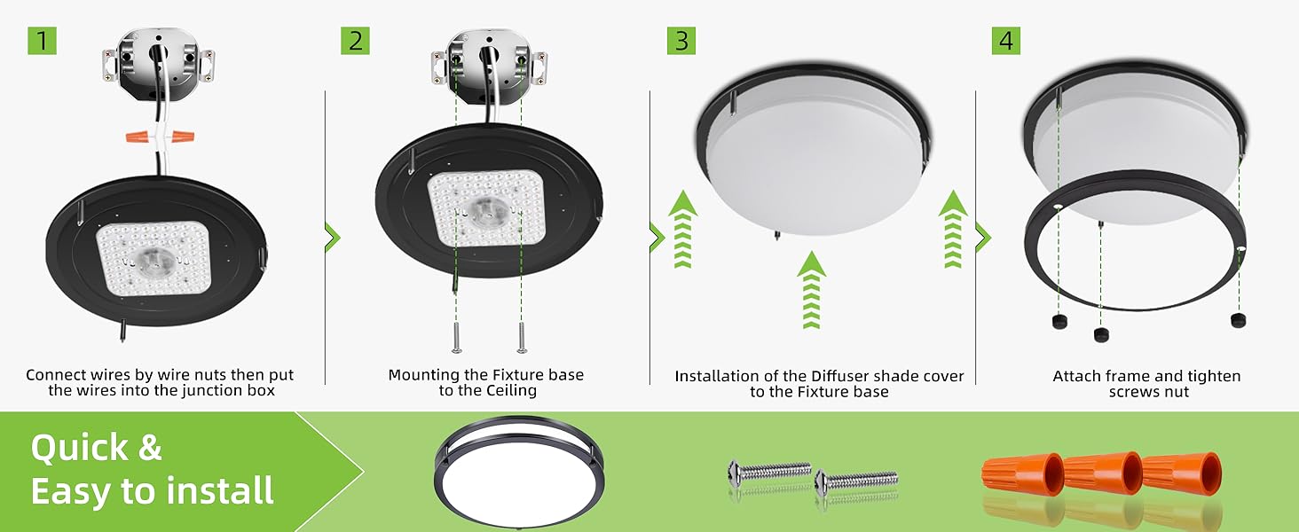 Flush Mount LED Ceiling Light Fixture