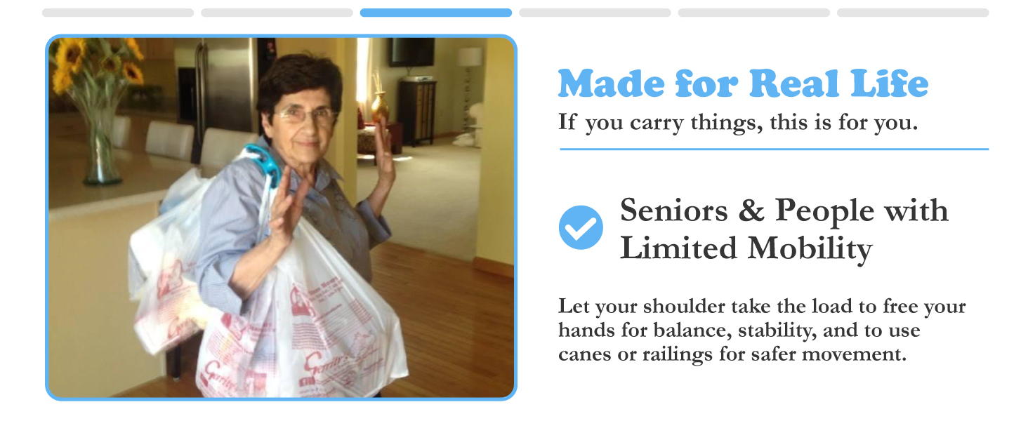 Click and Carry Grocery Bag Carrier Handle, Grocery Bag Holder