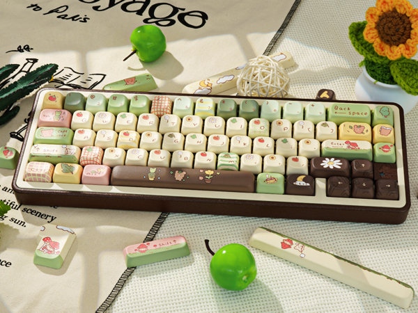 COOMICKEY Cute Keycaps, Thick PBT Keycap FOA Profile, 149 Keys Keyboard Keycaps, Dye-Sub Keycap Set