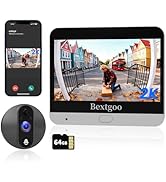 Bextgoo 2K Video Peephole Doorbell Camera with 64GB Memory Card, Door Peephole Video Doorbell wit...