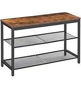 HOOBRO Shoe Bench, 3-Tier Shoe Rack, Industrial Shoe Organizer Storage Bench, 29.5 inches Entry B...