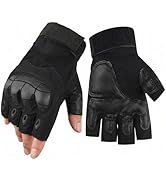 KEYSDEX Fingerless Tactical Motorcycle Gloves for Men Women, Breathable TPU Protection, for Cycli...