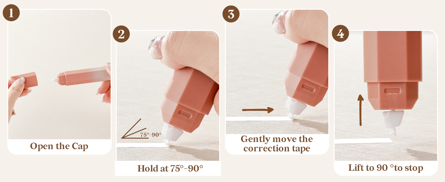 how to use correction tape