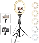 UBeesize 12’’ Selfie Ring Light with 62’’ Tripod Stand for Video Recording&Live Streaming(YouTube...