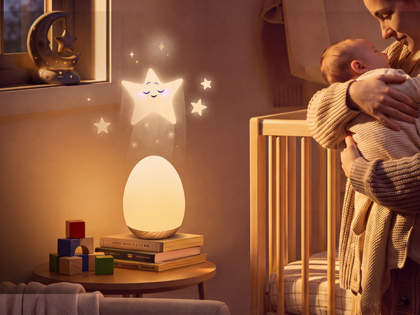 MediAcous Night Light for Kids, 7 Colors Changing Egg Light for Nursery
