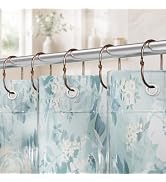 Bathway Shower Curtain Rings, Shower Curtain Hooks Bronze Shower Rings Rust Proof, Anti-Drop Show...