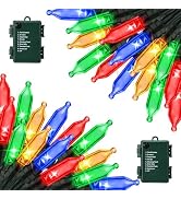 Lomotech Battery Operated Christmas Lights - 2 Pack Total 33ft 100LEDs Mini String Lights 8 Modes...