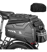 KEMIMOTO Bike Bag 40L EVA Hard Shell, Upgraded Ebike Rear Rack Bag with Waterproof Cover, Bicycle...